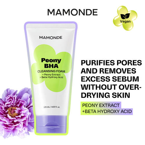MAMONDE Peony BHA Cleansing Foam with Peony Extract + Beta Hydroxy Acid
