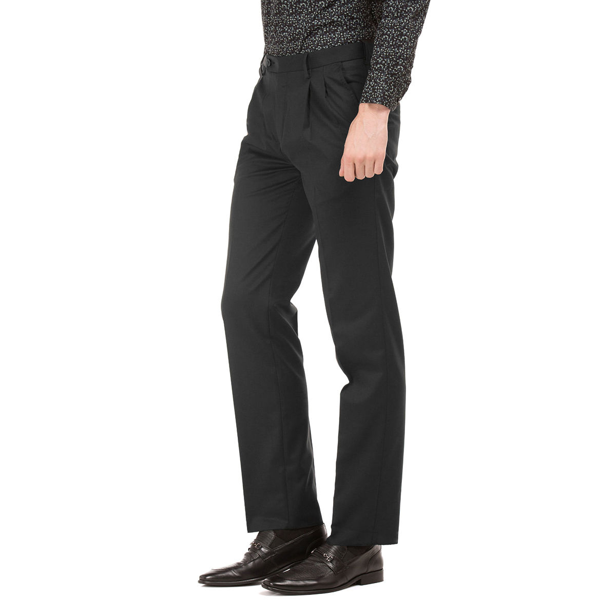 Buy Allen Solly Men Black Pleated Trousers - Trousers for Men 20717768 |  Myntra