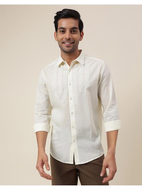 Fabindia Natural Cotton Embroidered Shirt