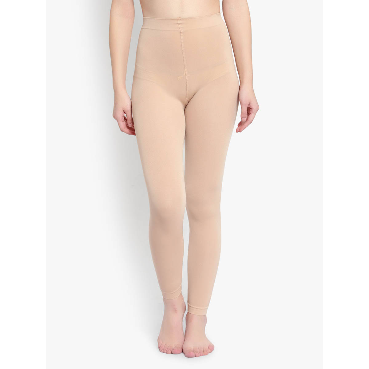 BRACHY Women Beige Solid Sheer Stockings