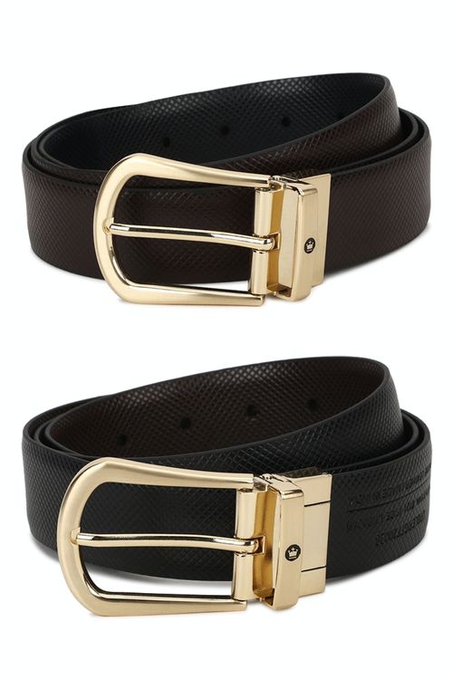 Buy Louis Philippe Black Reversible Belt Online at Low Prices in