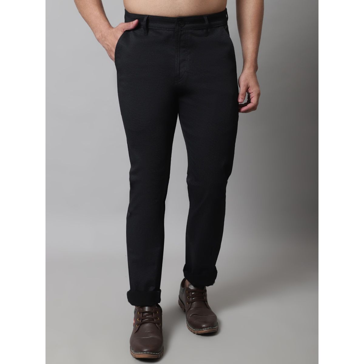 Peter England Formal Trousers : Buy Peter England Men Black Textured Slim  Fit Formal Trousers Online | Nykaa Fashion