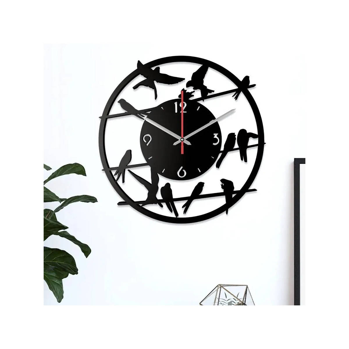 Dekorstation Black Adler Engineered Wood Wall Clock