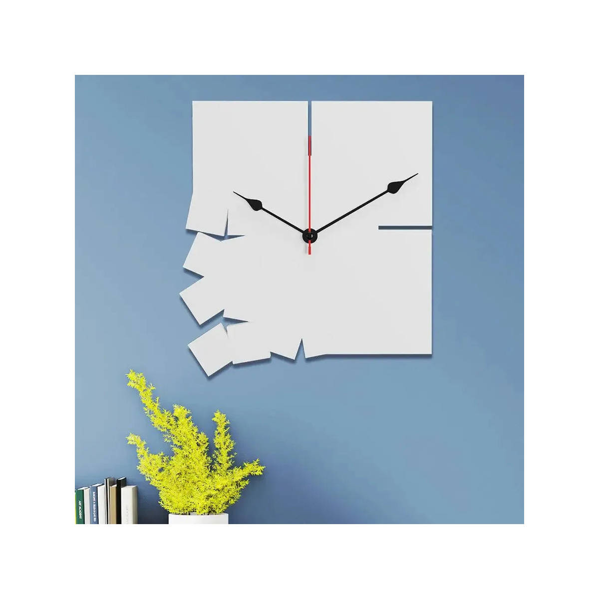 Dekorstation White Gisela Engineered Wood Wall Clock
