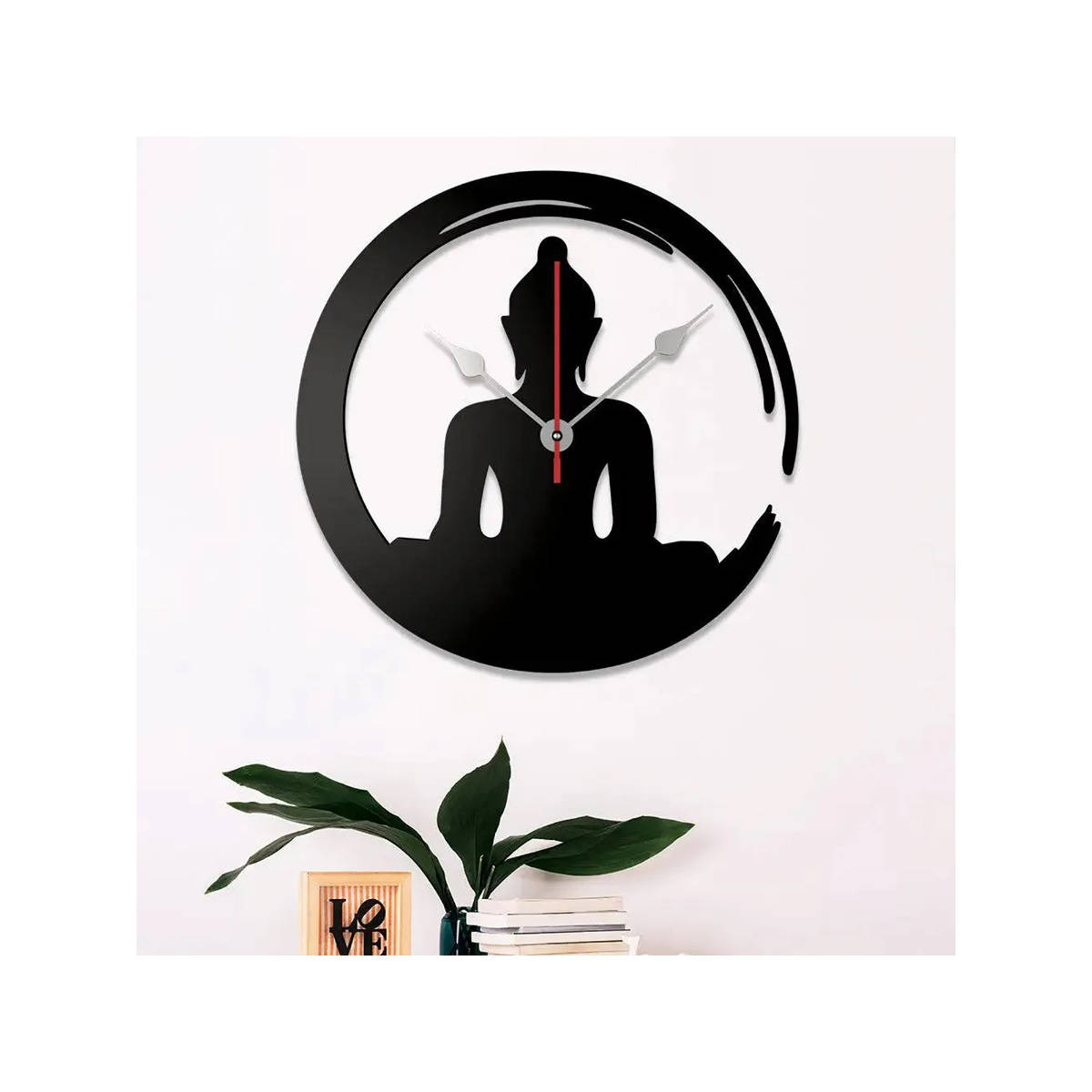 Dekorstation Black Alvaro Engineered Wood Wall Clock
