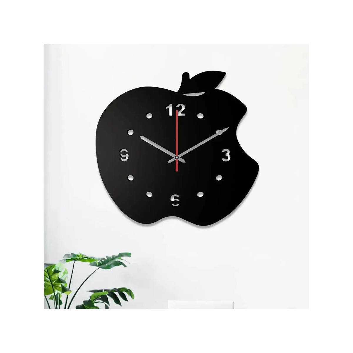 Dekorstation Black Fernando Engineered Wood Wall Clock