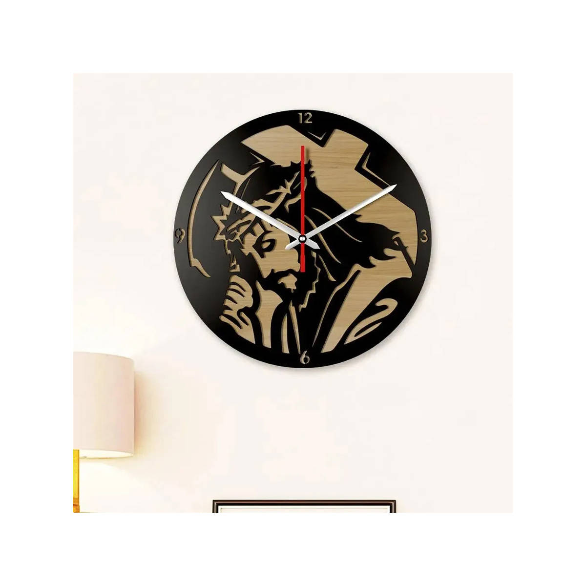 Dekorstation Black Ahmed Engineered Wood Wall Clock