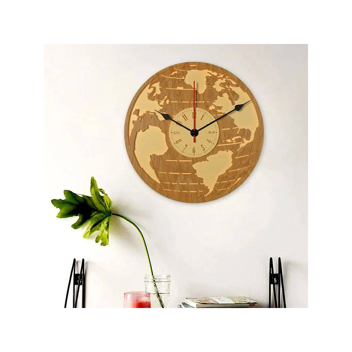 Dekorstation Beige Amen Engineered Wood Wall Clock
