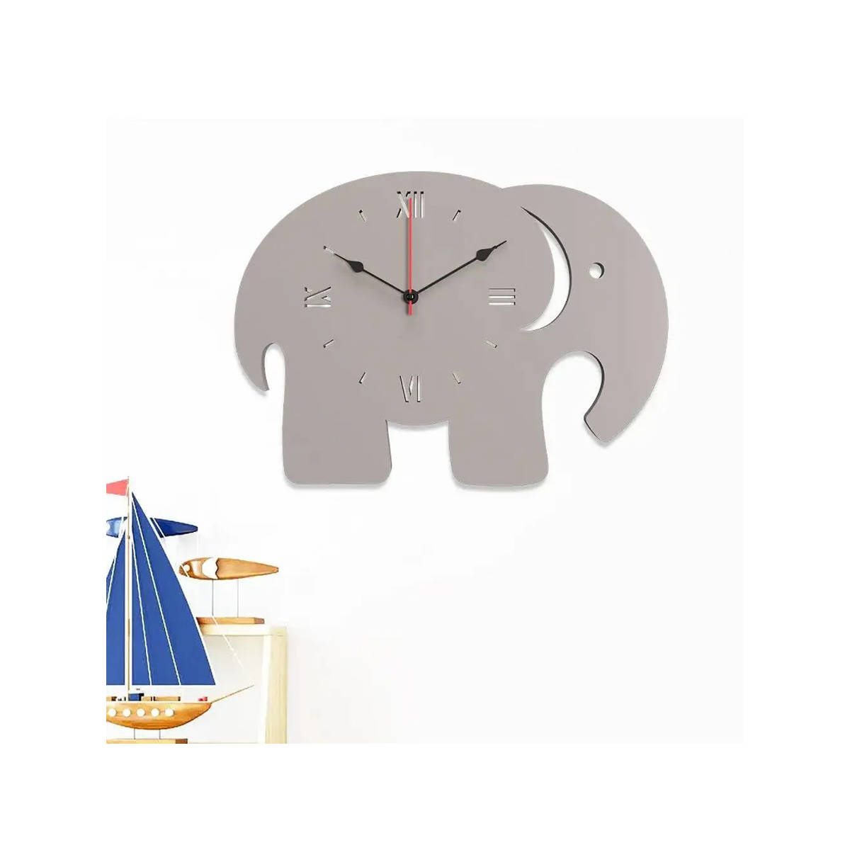 Dekorstation Grey Amr Engineered Wood Wall Clock