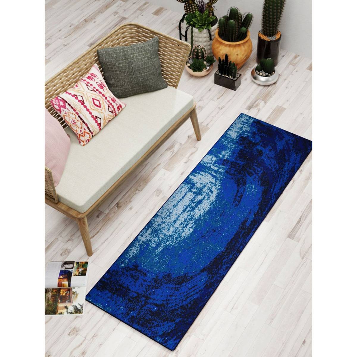 BIANCA Matuzi 2 X 5 Ft Area Rug Blue04