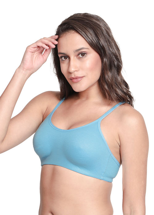 Shyaway Susie Everyday Wirefree Full Coverage Bottom Encircled Non-Padded  Moulded Bra-Grey