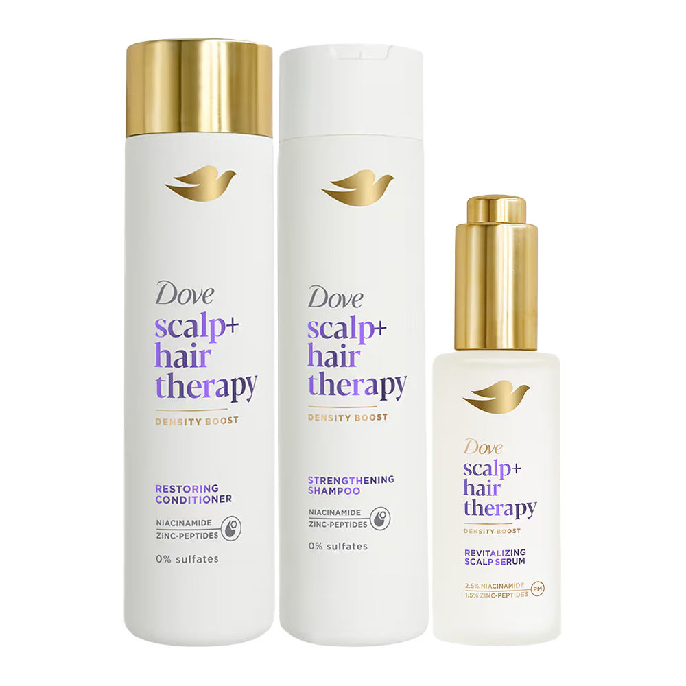 Dove Scalp + Hair Therapy Revitalizing Serum + Sulphate Free Shampoo & Conditioner Combo