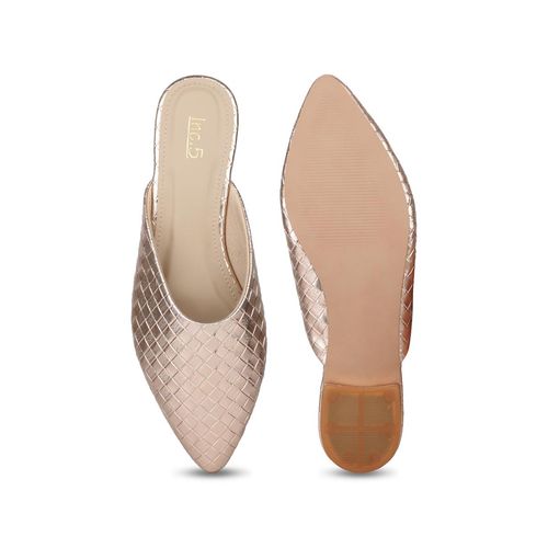 Rose Gold Ethnic Mules Mochi Rose Gold Mules Shoes Buy Mochi Rose