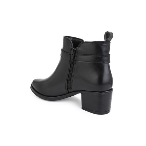 Buy Hydes N Hues Classic Black Ankle Boots for Women with Stylish