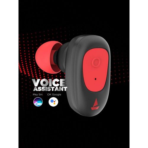 boAt Airdopes 201 N Bluetooth TWS Earbuds Upto 12H Playback with Case, BT  IPX4 (Raging Red)