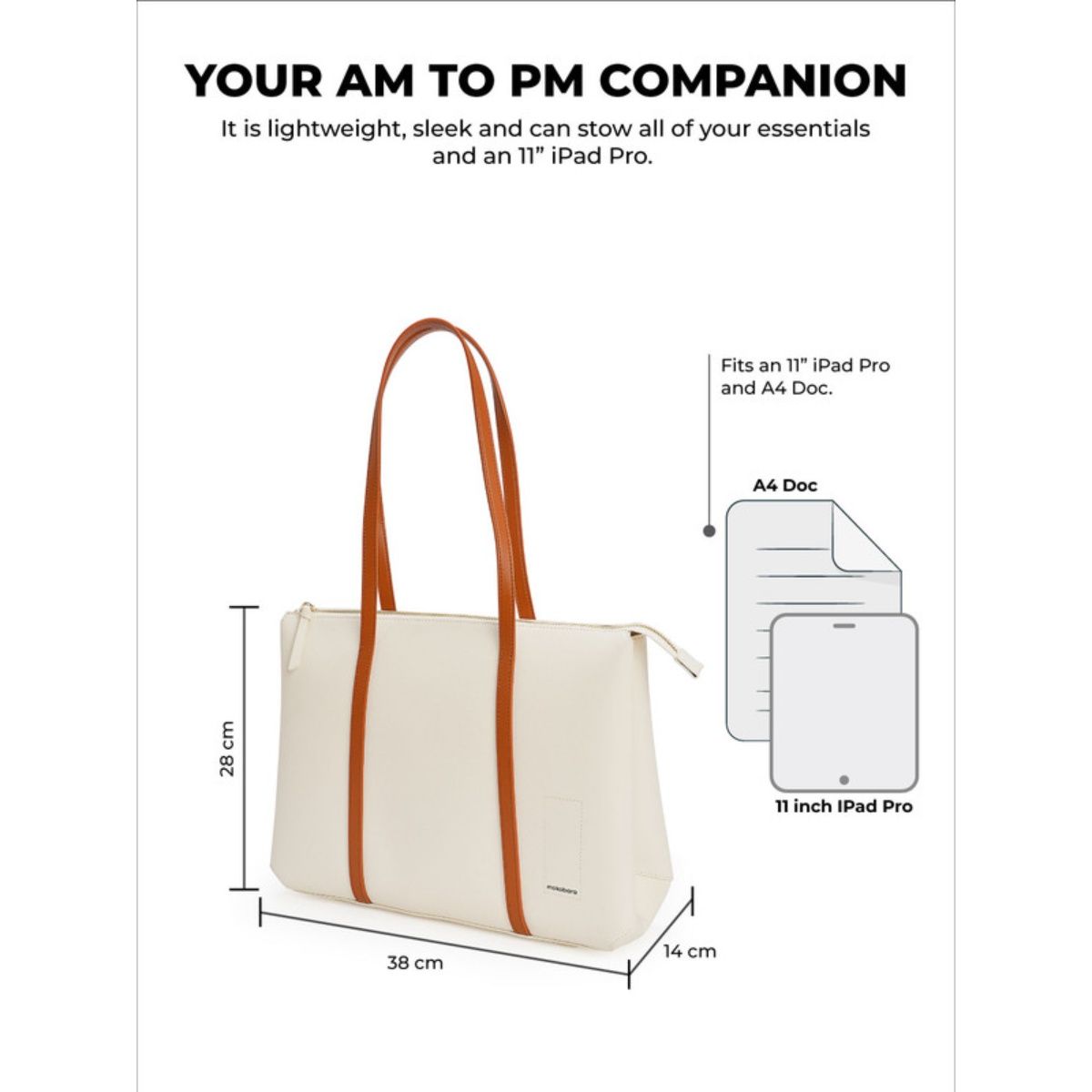 Buy MOKOBARA The Easy Going Medium Tote Bag-Coconut White Online