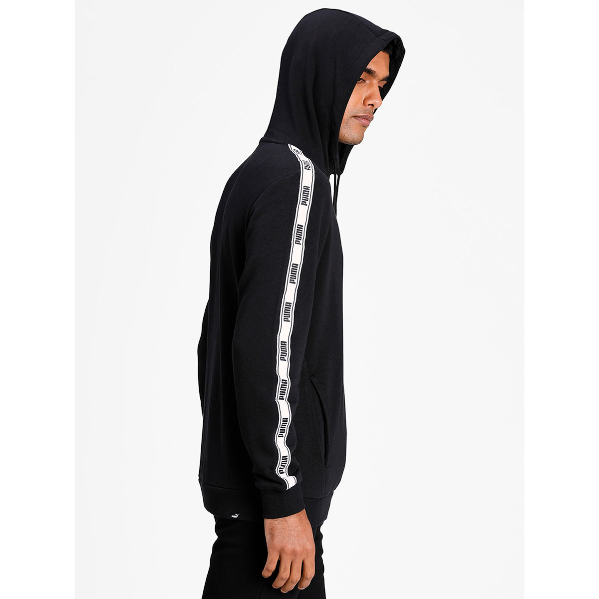 adidas black tape hoodie