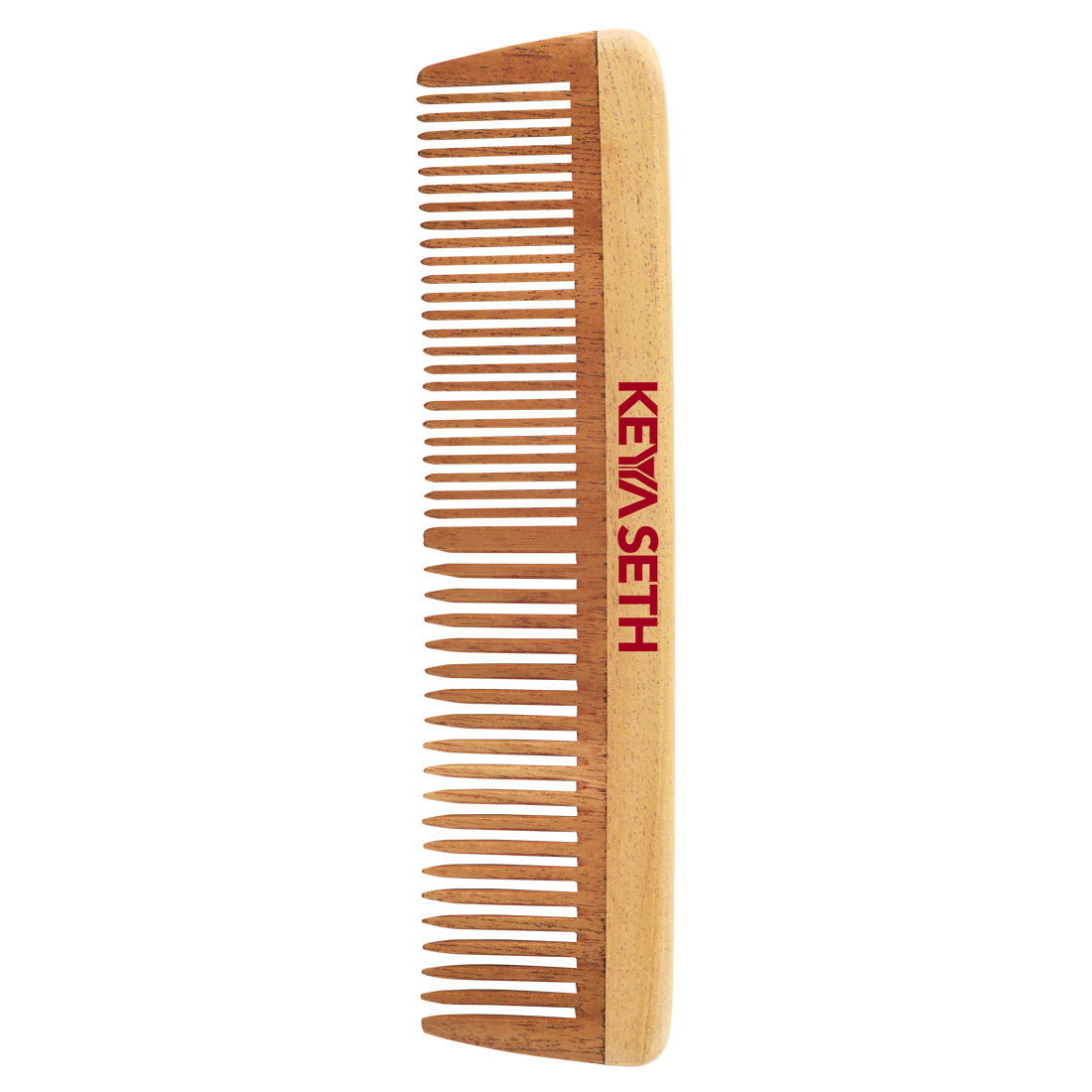 Keya Seth Neem Wooden Comb Wide Tooth For Hair Growth For Men & Women All Purpose - Medium