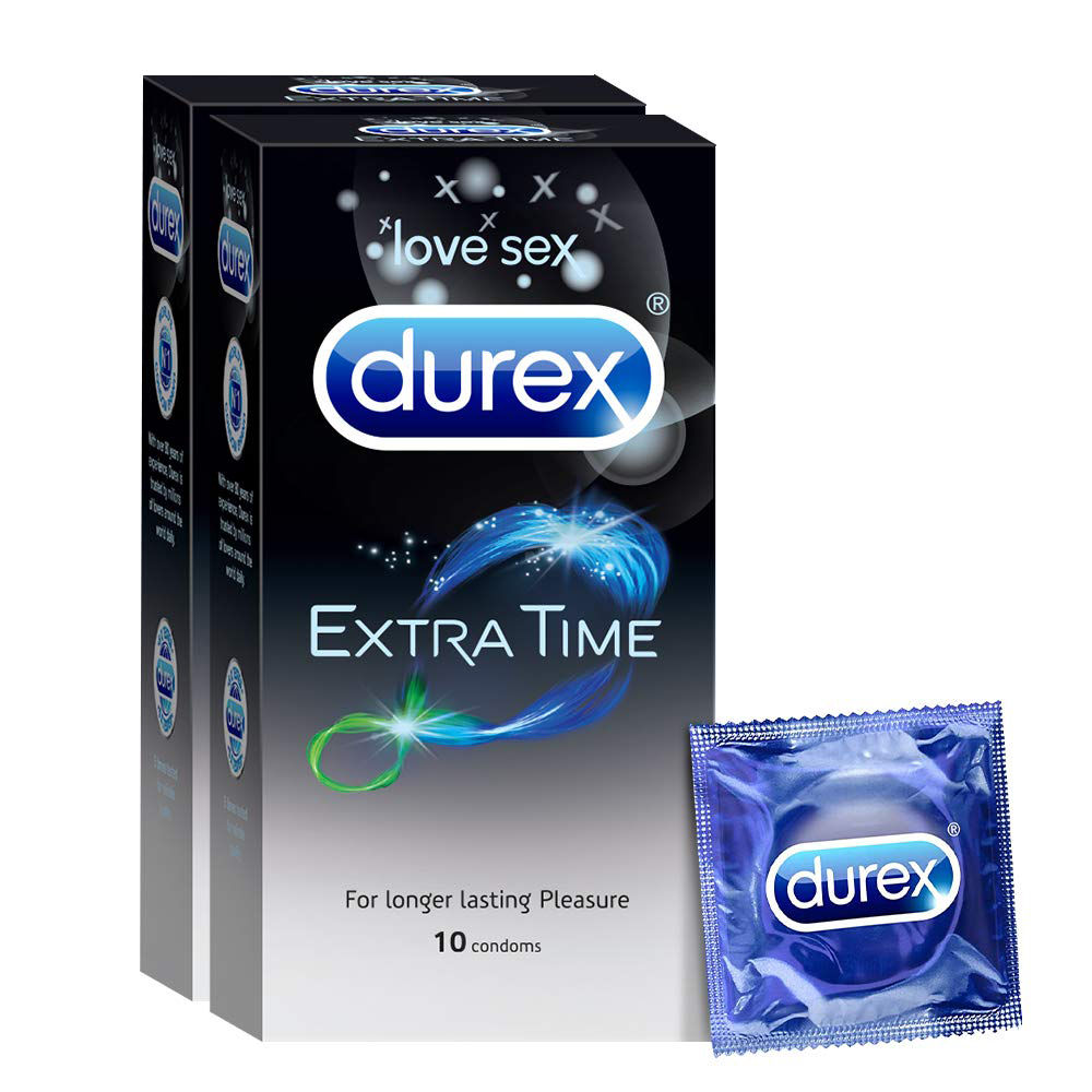 Durex Extra Time Condoms For Men - 10 Units(Pack Of 2)