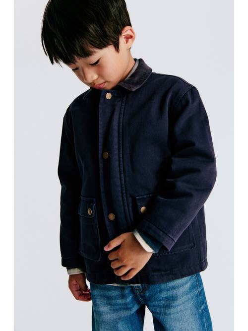 h&amp;m navy blue twill jacket