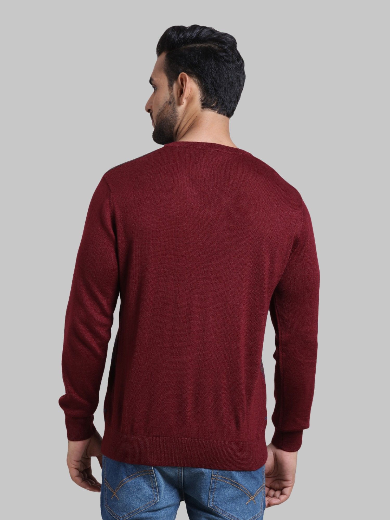 Dark maroon sweater best sale