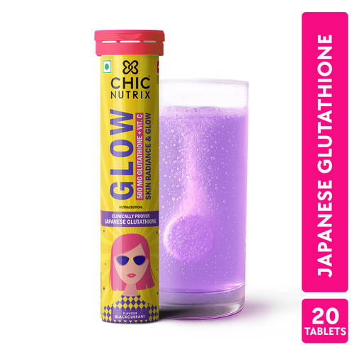 Chicnutrix Glow - Japanese Glutathione & Vit. C Skin Brightening Tablets And Blackcurrant Flavour Reviews Online