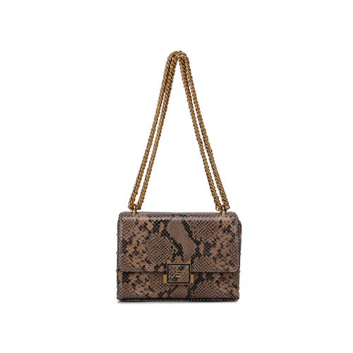 Buy Da Milano Beige Snake Leather Sling Bag Online