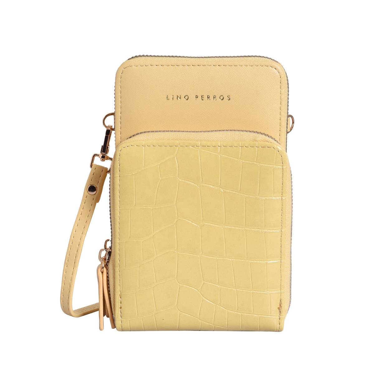 Lino Perros Women Yellow Croc Sling Bag