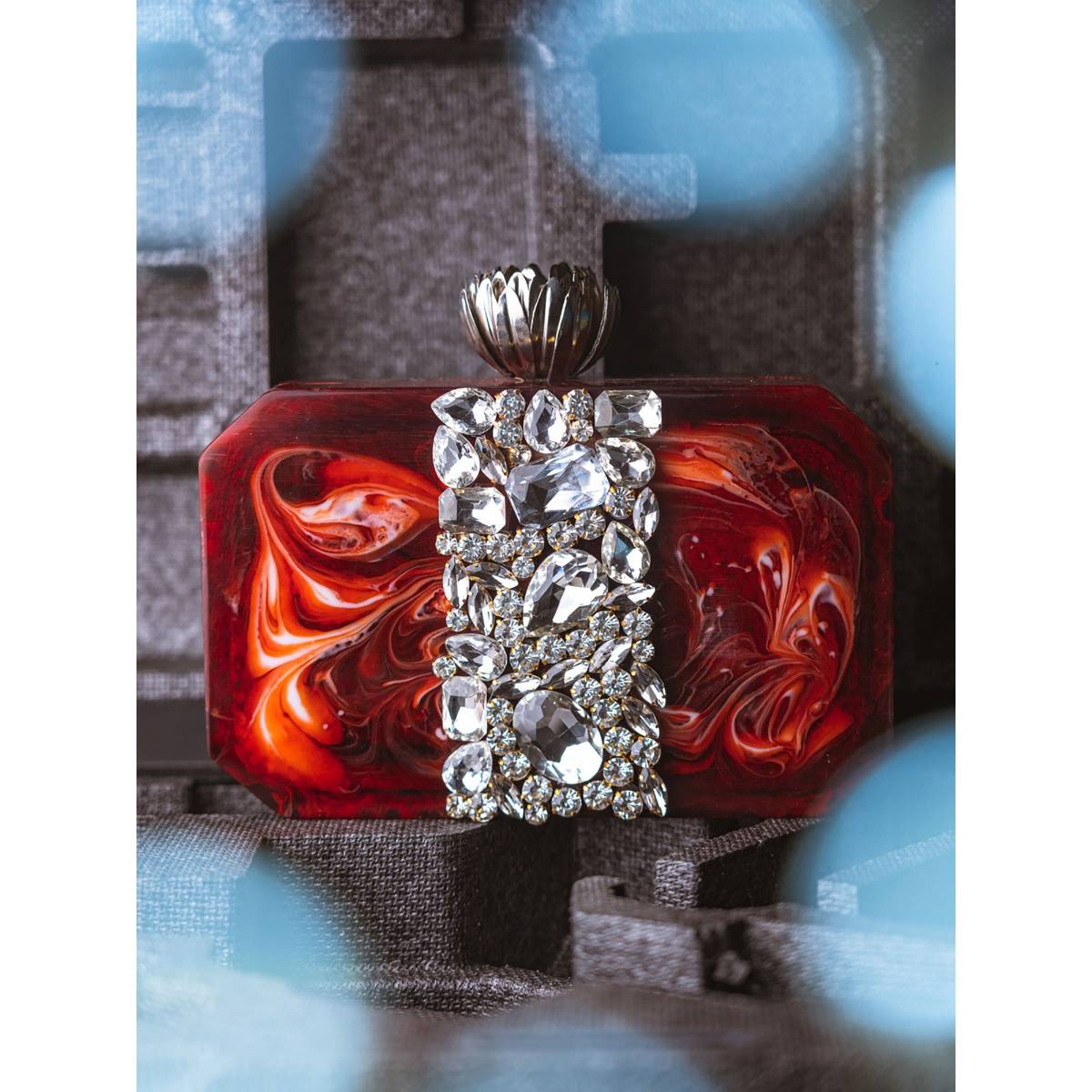NR BY NIDHI RATHI Embellished Maroon Clutch