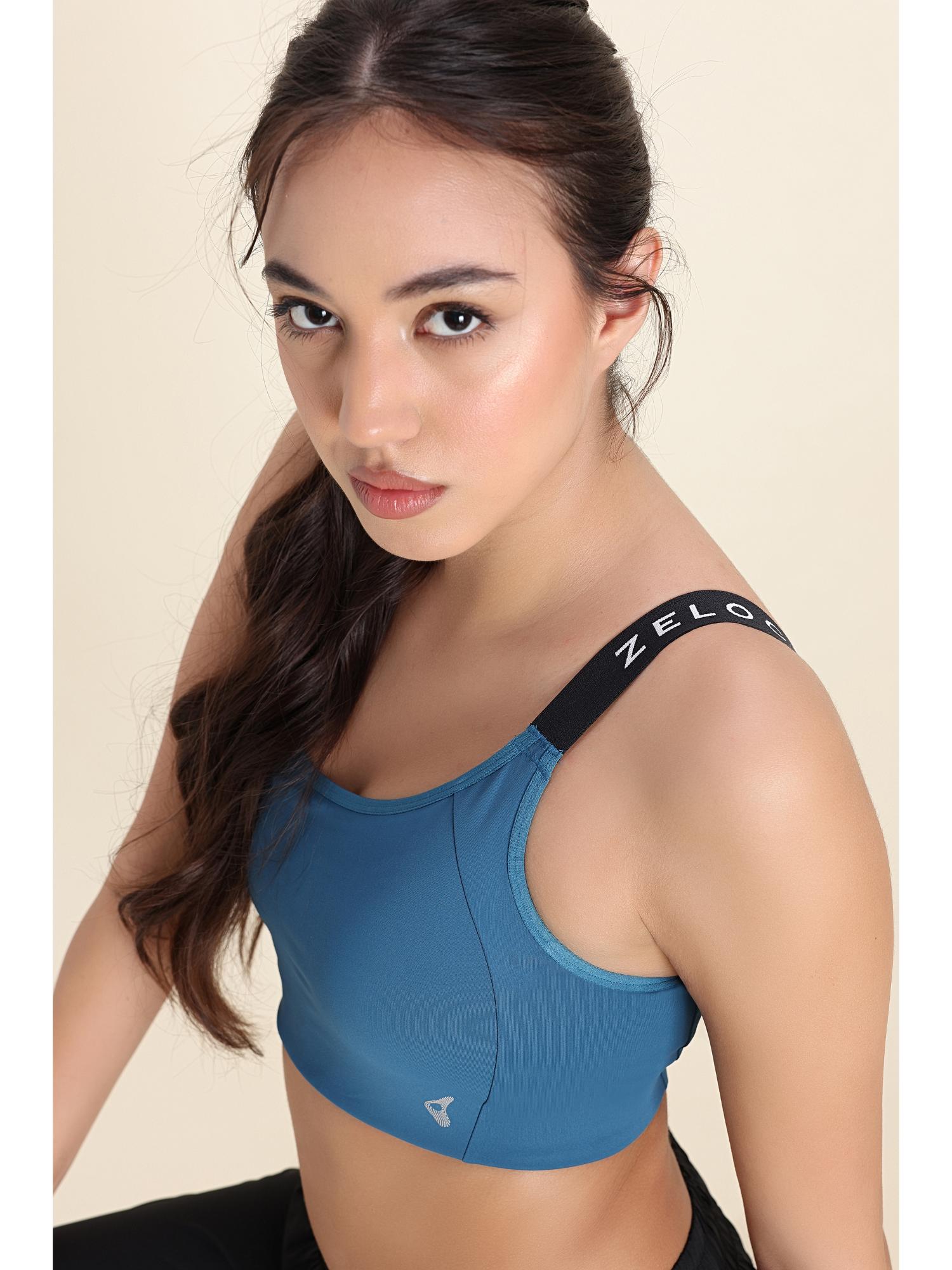 サルセーション Bra Buy Zivame Zelocity Medium Impact Sports Bra - Saxony Blue Online