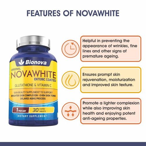 nova glutathione Buy Bionova Novawhite L-Glutathione and Vitamin C Tablets, Brighter Skin  Complexion & Even Skin Tone Online