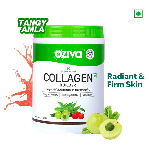 Buy Oziva Vegan Collagen with Biotin & Vitamin C For Brighter & Youthful  Skin - Tangy Amla Online