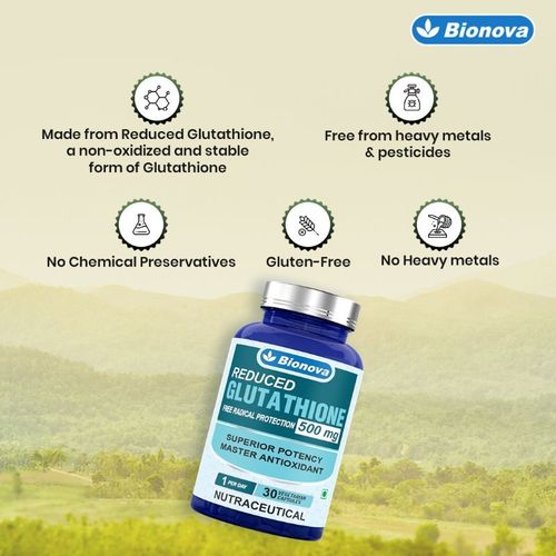 glutathione and diabetes mellitus Buy Bionova Glutathione 500mg Capsules For Brighter & Radiant Skin For Men  & Women Online