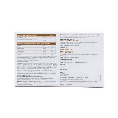 glutathione suppositories before and after Buy Glutone-Hydra Setria Glutathione & Ceramosides Tablets Online