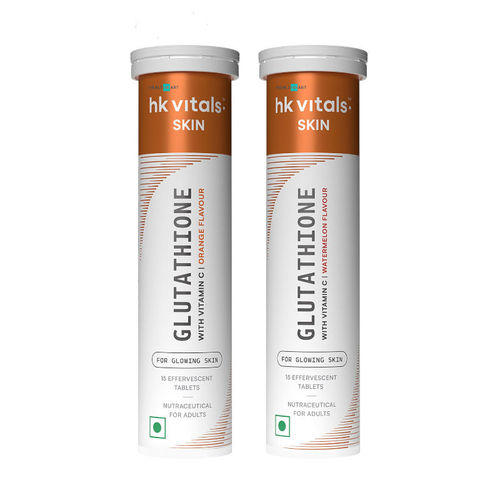 Buy HealthKart HK Vitals Glutathione 15 Effervescent Tablets - Orange &  Watermelon Flavour (Pack of 2) Online