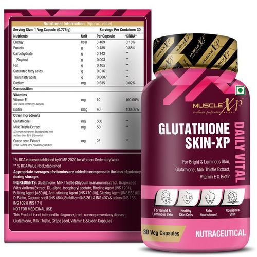 glutathione used for cancer patients Active White L-Glutathione Skin Whitener Capsules, Packaging Type: Bottle,  1000 mg at ₹ 1200/pack in Bengaluru
