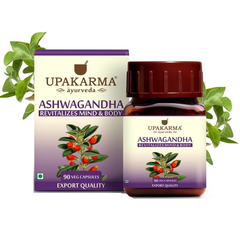 Upakarma Ayurveda Organic Ashwagandha 500mg - Stress Relief, Anti-Anxiety