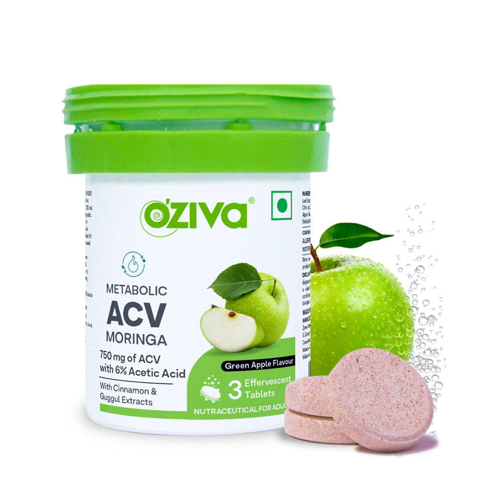 Oziva Metabolic ACV Moringa 750 mg of ACV with 6% Acetic Acid