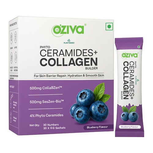 Oziva Phyto Ceramide+ Collagen For Skin Barrier Repair - Blueberry