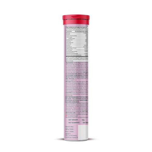 Buy Plix ACV Apple Cider Vinegar L-carnitine Effervescent Tablets Convert  Fat Into Energy Vit B6 & B12 Online