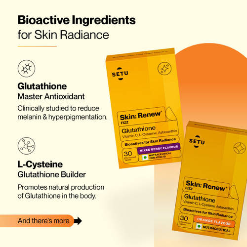 setu glutathione Buy Setu Skin Renew Glutathione & Vitamin C Effervescent Tabs (Orange &  Mixed Berry Flavour) Online
