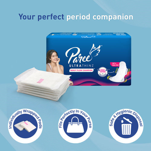 Buffy Tri Fold Ultra Thin XXL(Combo of 10) Sanitary Pad, Buy Women Hygiene  products online in India