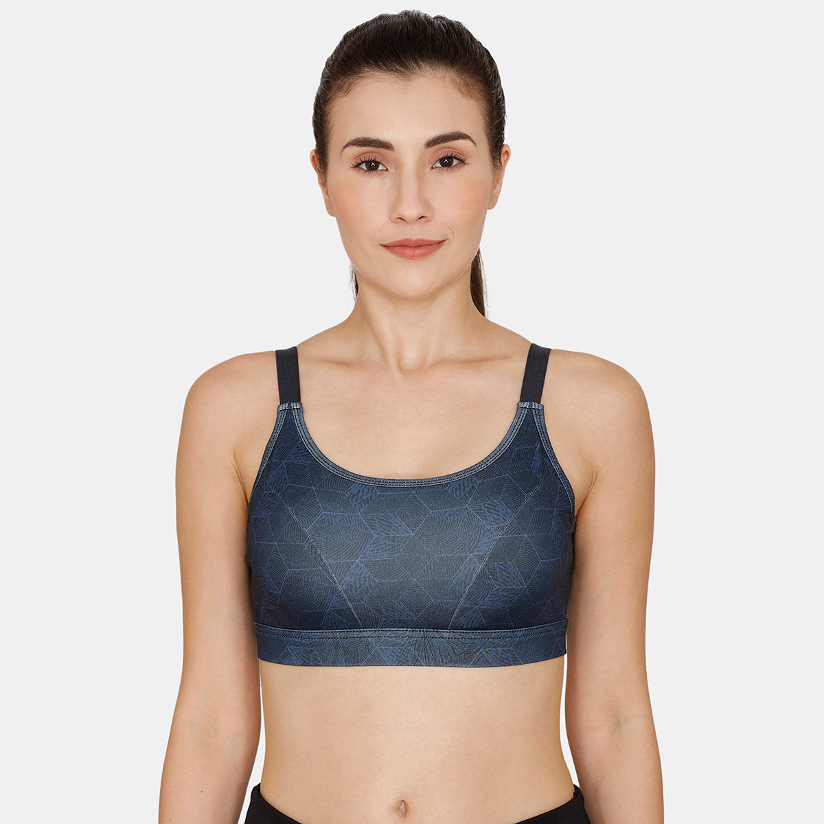 Buy Zelocity Quick Dry Back Open Sports Bra - Anthracite at Rs.748