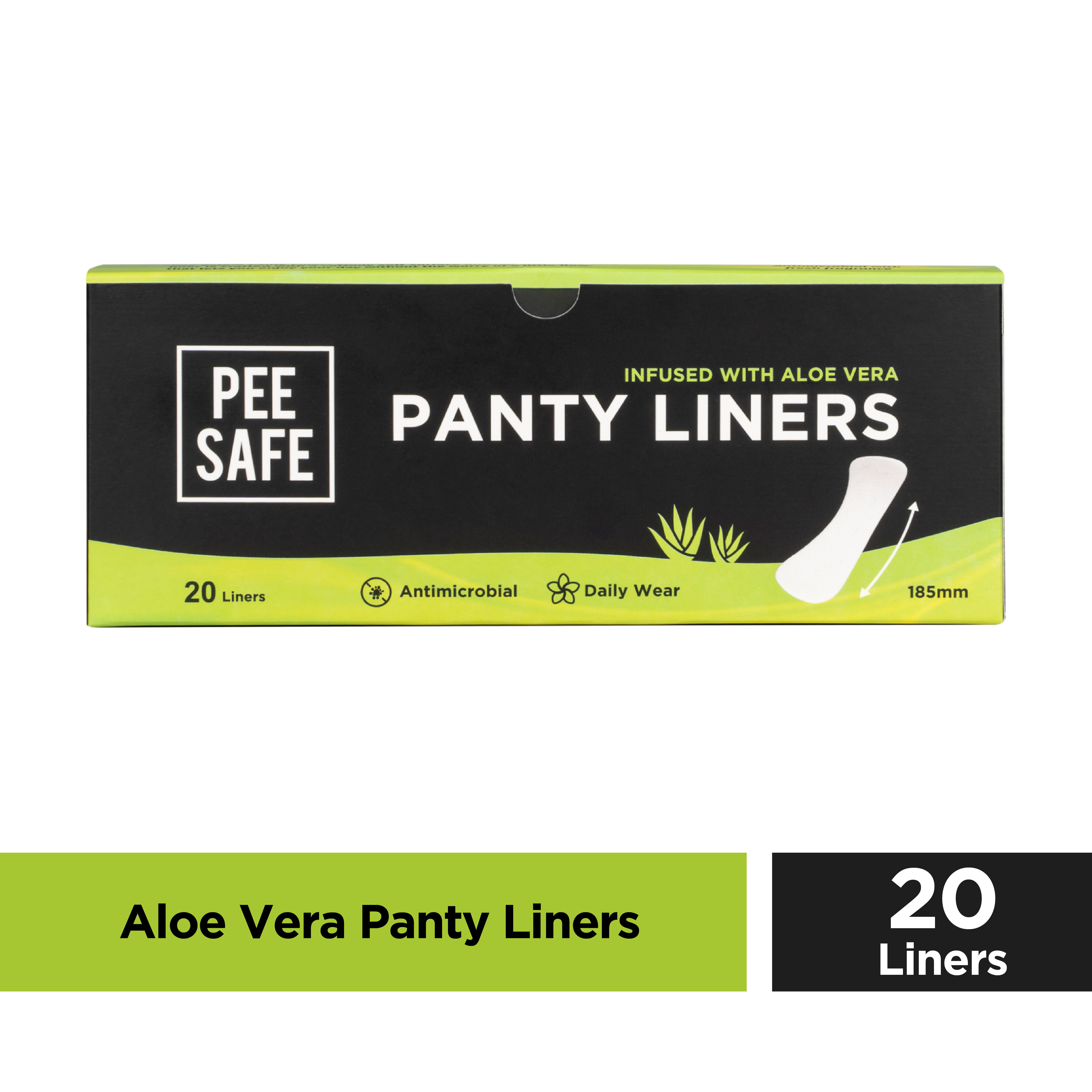 Pee Safe Ultra-Thin Panty Liner, Made With Organic Cotton & Aloevera For Daily Use(20pcs)