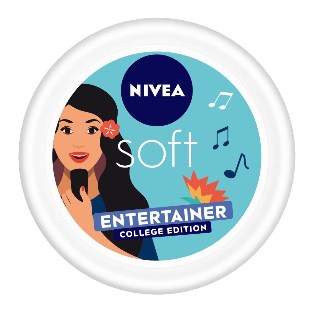 Nivea Soft Moisturizer For Face, Hand & Body, Non Sticky Cream, Entertainer College Edition