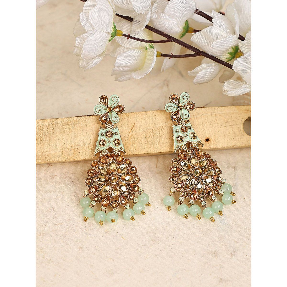 Sea green earrings on sale online