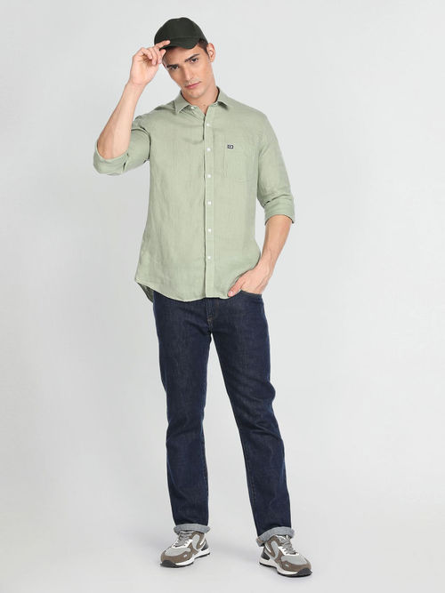 Arrow Authentic Casual Wear By Easy Buy Arrow Sports Linen Solid