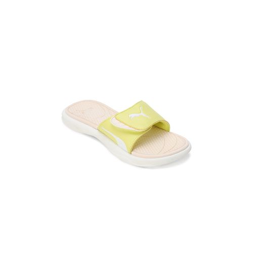 Buy Puma Royalcat Comfort Softride Womens Yellow Slides Online