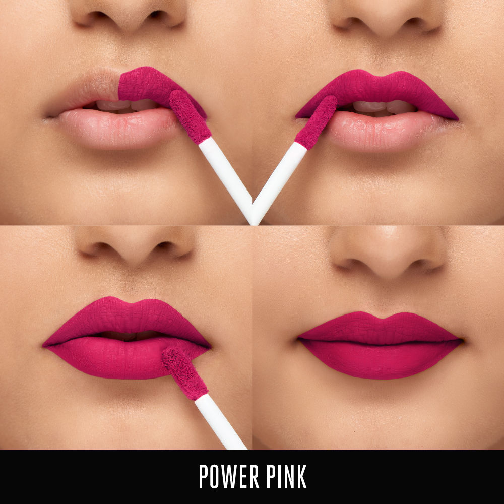 power pink lipstick