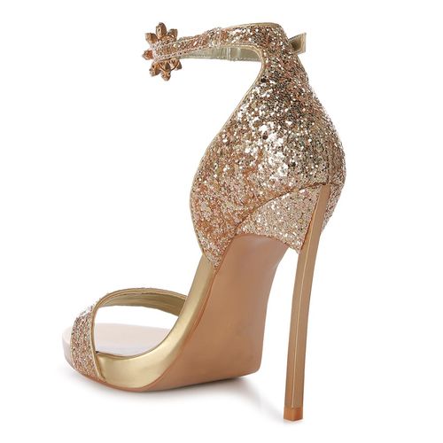 Buy London Rag Embellished Gold Heels Online